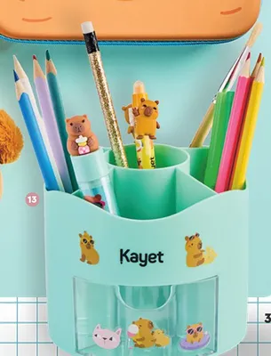 Organizer na biurko z naklejkami Kayet promocja w Biedronka