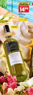 Wino białe wytrawne Uvam Pinot Grigio promocja w Biedronka