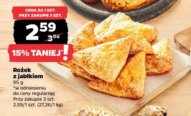 Rożek z jabłkiem promocja w Netto