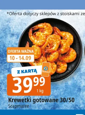 Krewetki gotowane Scapmaree promocja w Leclerc