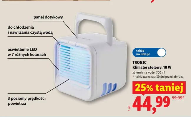 Klimator stołowy TRONIC promocja w Lidl