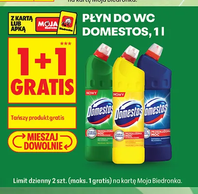 Płyn do WC Domestos promocja w Biedronka