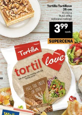Tortilla Tortillove 4-pak promocja w Delikatesy Centrum
