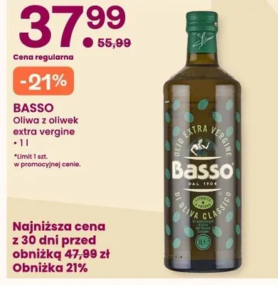 Oliwa z oliwek extra vergine Basso promocja w Frisco