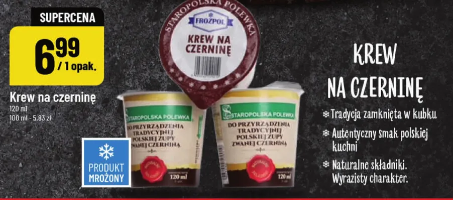 Krew na czerninę Frozpol promocja w POLOmarket
