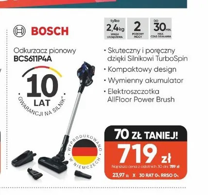 Odkurzacz pionowy Bosch promocja w Max Elektro