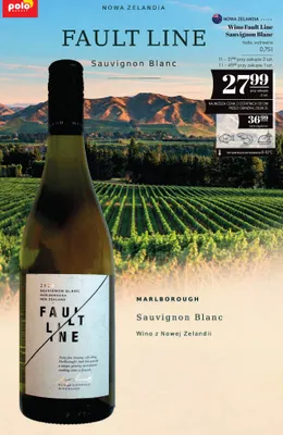Wino białe Fault Line Sauvignon Blanc wytrawne promocja w POLOmarket