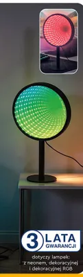 Lampka dekoracyjna RGB lustro 3D promocja w Biedronka