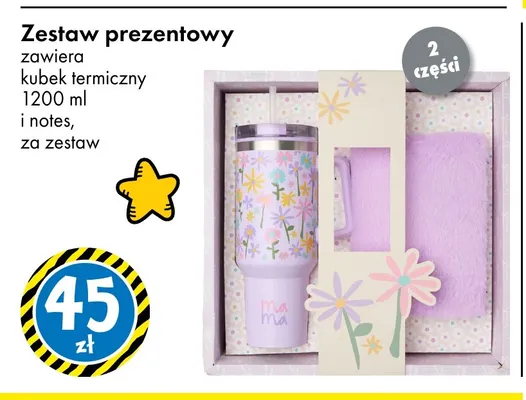 Zestaw prezentowy kubek termiczny 1200 ml i notes promocja w Tedi
