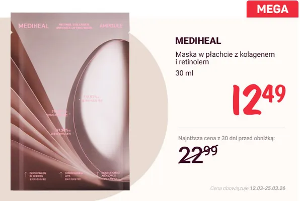 Maska w płachcie z kolagenem i retinolem promocja w Rossmann