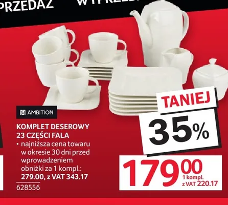 Komplet deserowy Ambition Fala 23 części promocja w Selgros