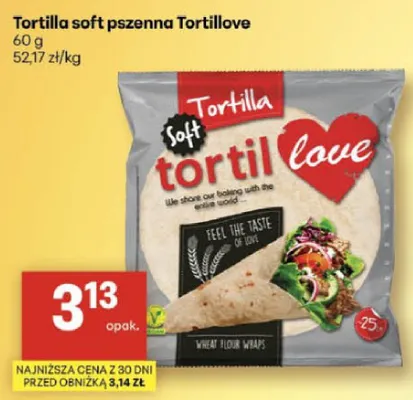 Tortilla soft pszenną Tortillove promocja w Delikatesy Centrum