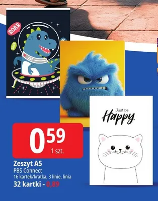 Zeszyt A5 PBS Connect 32 kartki promocja w Leclerc