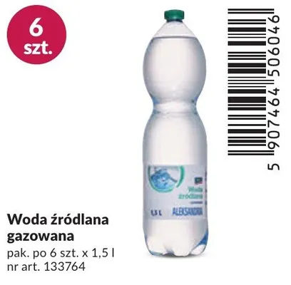 Woda źródlana gazowana promocja w Makro