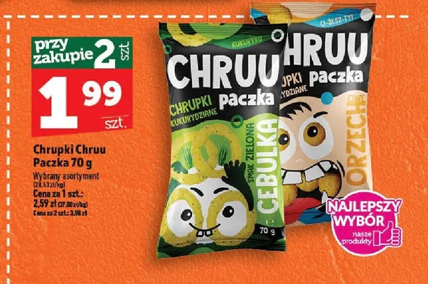 Chrupki Chruu Paczka promocja w TOPAZ