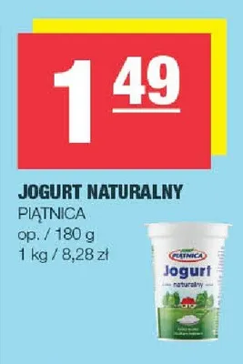 Jogurt naturalny Piątnica promocja w SPAR
