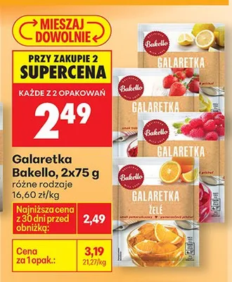 Galaretka różne rodzaje Bakello promocja w Biedronka