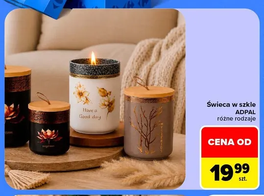 Świeca w szkle Adpal promocja w Carrefour