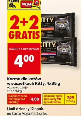 Karma dla kotów w saszetkach Kitty promocja w Biedronka