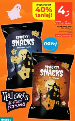 Chrupki Spooky Snacks Taste of Paprika promocja w Dealz