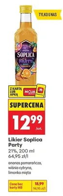Likier Soplica Party limonka mięta 21% promocja w Biedronka