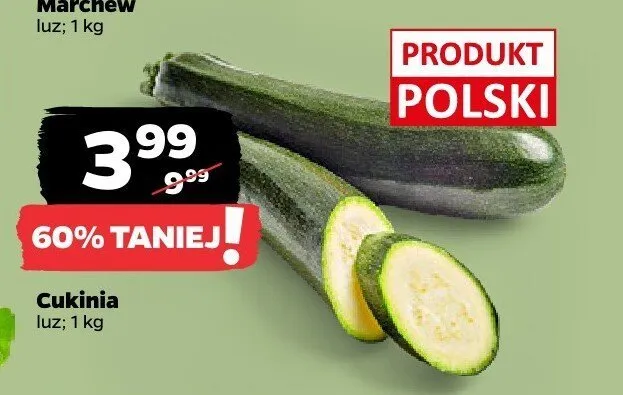 Cukinia polska promocja w Netto
