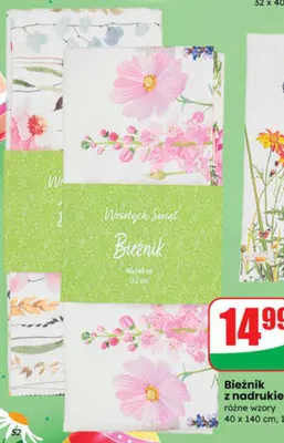 Bieżnik z nadrukiem 40x140 cm promocja w Dino