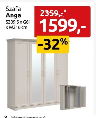 Szafa Anga promocja w Black Red White