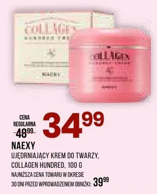 Ujędrniający krem do twarzy, Collagen Hundred+ promocja w Drogerie Natura