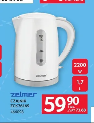 Czajnik Zelmer ZCK7616S promocja w Selgros