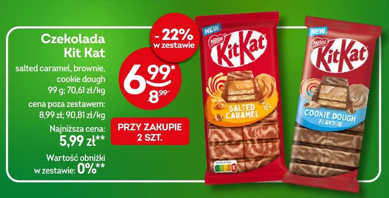 Czekolada Kit Kat cookie dough promocja w Żabka