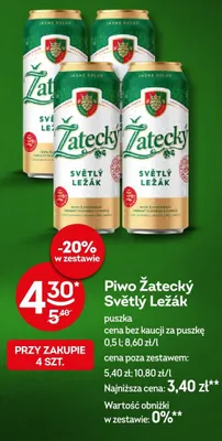 Piwo Žatecký Světlý Ležák promocja w Żabka