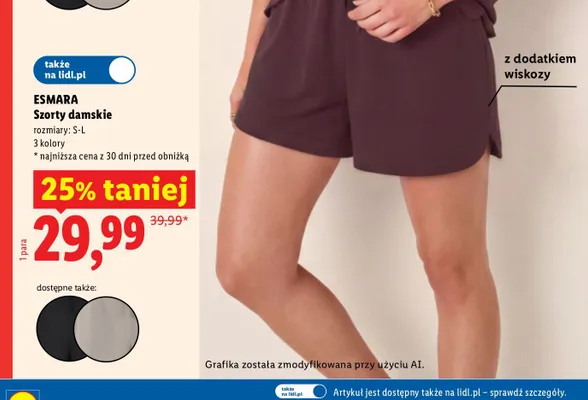 Szorty damskie Esmara promocja w Lidl