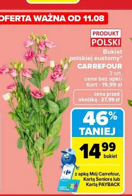 Bukiet polskiej eustomy Carrefour promocja w Carrefour