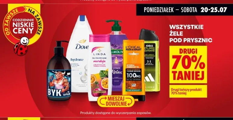 Żel pod prysznic fioletowy Linda promocja w Biedronka