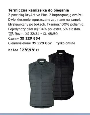 Termiczna kamizelka do biegania promocja w Tchibo