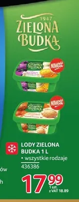 Lody Zielona Budka waniliowe 1 l promocja w Selgros
