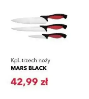 Komplet trzech noży Mars Black 3-pak promocja w Nela
