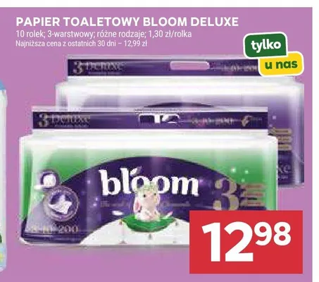 Papier toaletowy Bloom Deluxe 3-warstwowy promocja w Stokrotka
