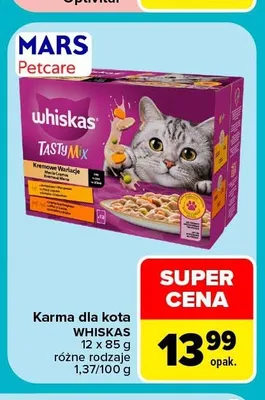 Karma dla kota Whiskas Tasty Mix 12-pak promocja w Carrefour Market