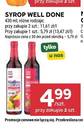 Syrop Well Done promocja w Stokrotka