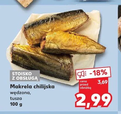 Makrela chilijska wędzona tusza promocja w Kaufland
