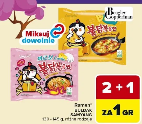Ramen Buldak Samyang promocja w Carrefour Market