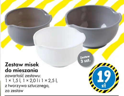 Zestaw misek do mieszania promocja w Tedi