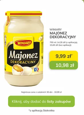 Majonez dekoracyjny promocja w Stokrotka