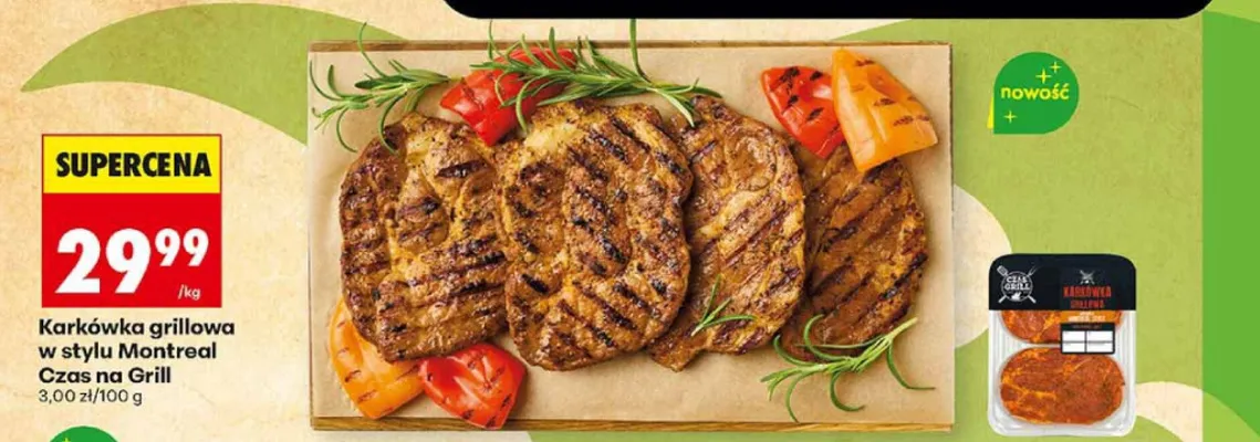 Karkówka grillowa w stylu Montreal Czas na Grill promocja w Biedronka