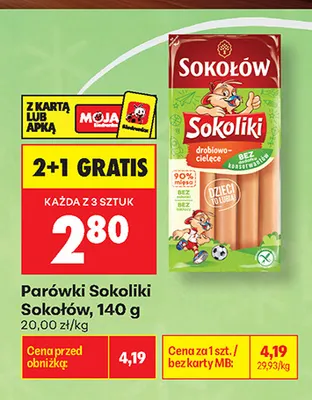 Parówki Sokoliki Sokołów promocja w Biedronka