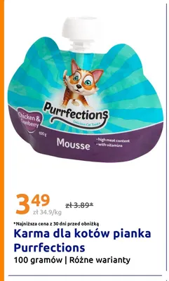 Karma dla kotów pianka Purrfections promocja w Action