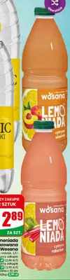 Lemoniada niegazowana Wosana cytryna brzoskwinia promocja w Dino