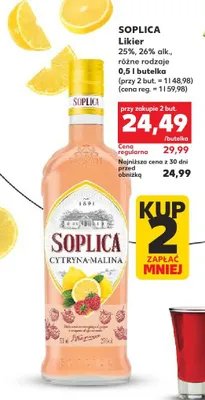 Likier Soplica Cytryna Malina promocja w Kaufland